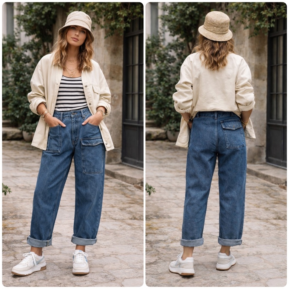 New! Girls Of Dust Guerilla Utility Vintage WWII Inspired Blue Jeans 👖 XS